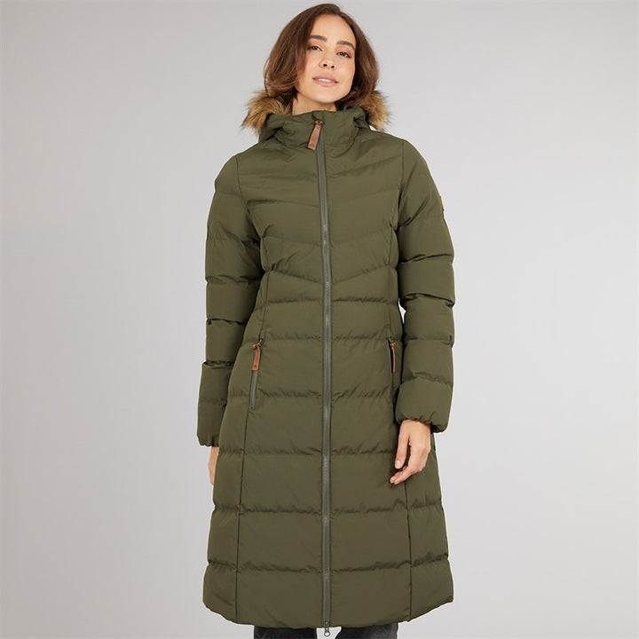 Women’s Long Waterproof Padded Hooded Coat