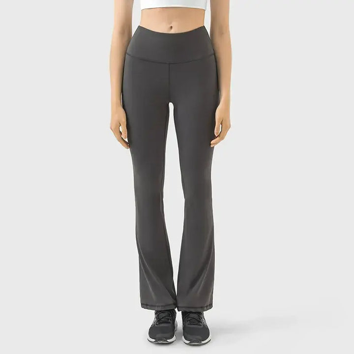 Slim Hip Flared Yoga Pants – High Elastic Nude Sense