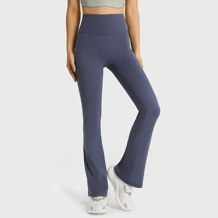 Slim Hip Flared Yoga Pants – High Elastic Nude Sense