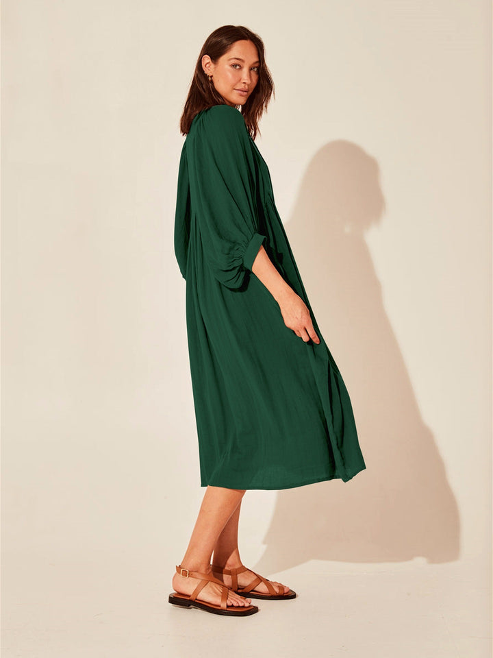 Tie-Front Midi Dress