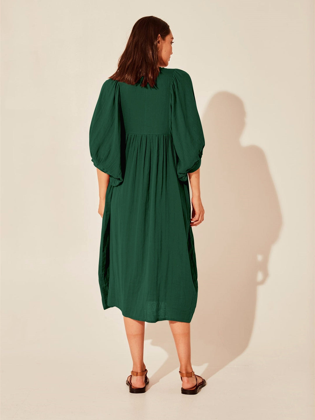 Tie-Front Midi Dress