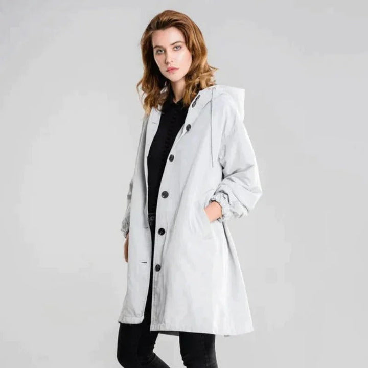 Women’s Oversized Waterproof Hooded Windbreaker – Lightweight Rain Jacket