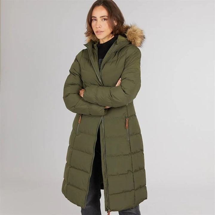 Women’s Long Waterproof Padded Hooded Coat
