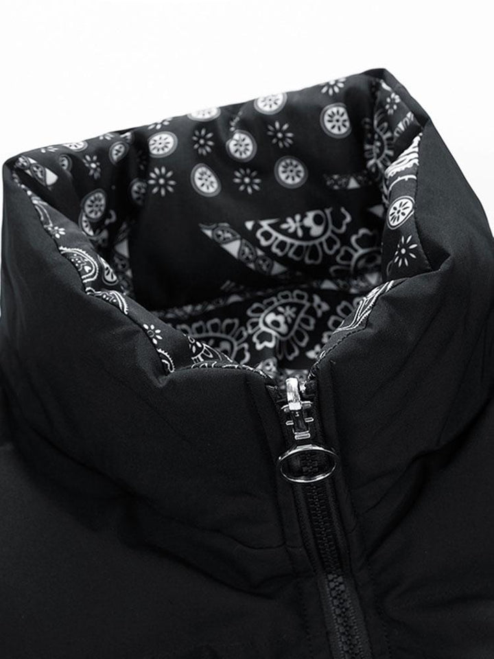 Reversible Paisley Puffer Coat
