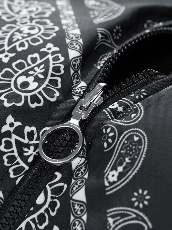 Reversible Paisley Puffer Coat