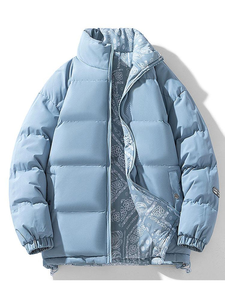 Reversible Paisley Puffer Coat