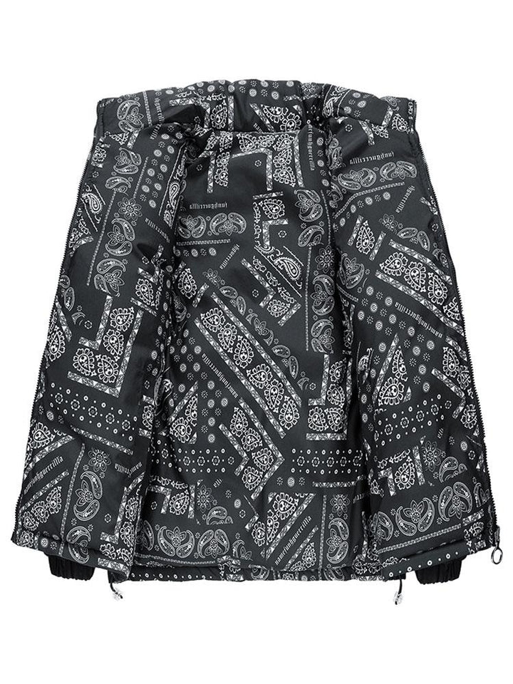 Reversible Paisley Puffer Coat
