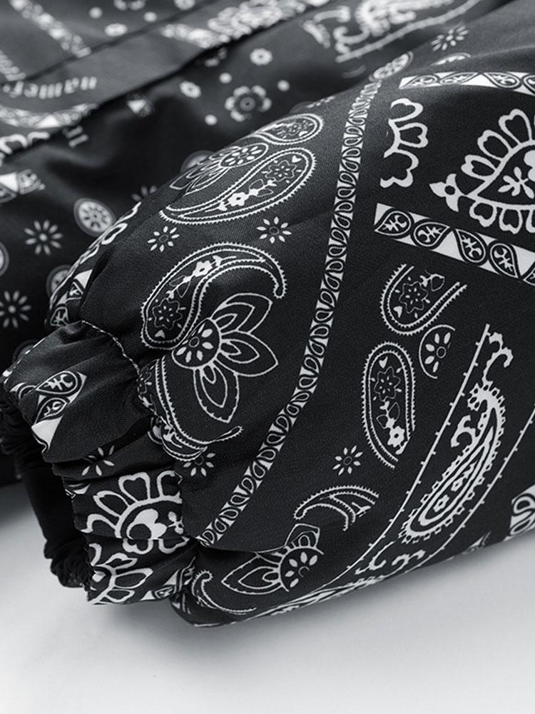 Reversible Paisley Puffer Coat