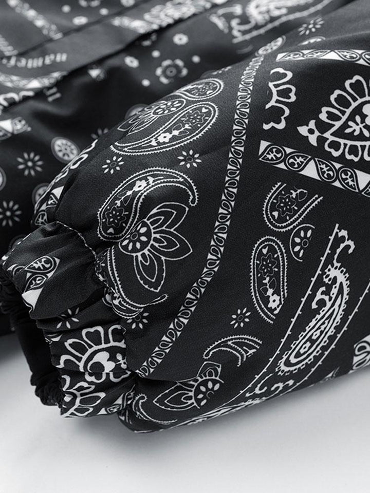 Reversible Paisley Puffer Coat