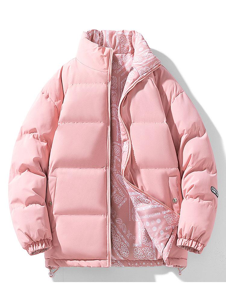 Reversible Paisley Puffer Coat