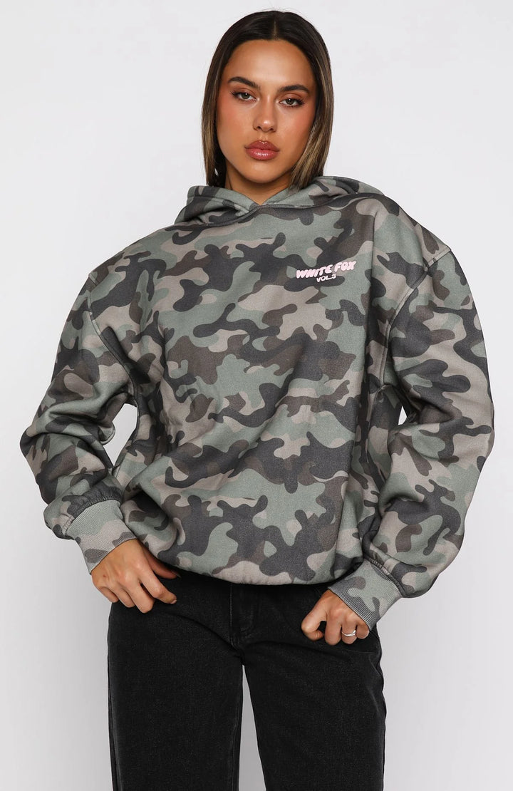 White Fox - Oversized Back Printed Hoodie