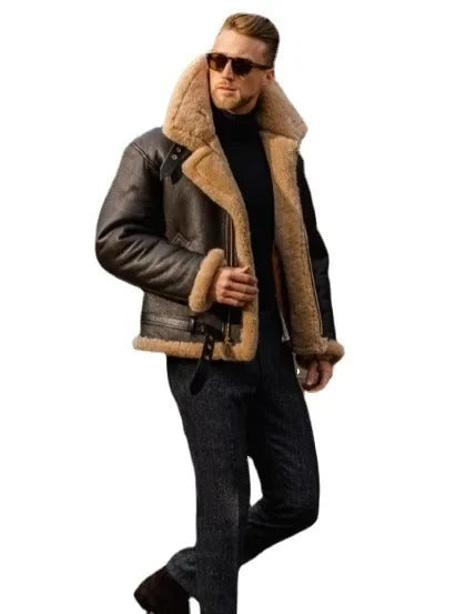 Luxury Sheepskin B3 Pilot Jacket – Men’s Aviator Flight Jacket