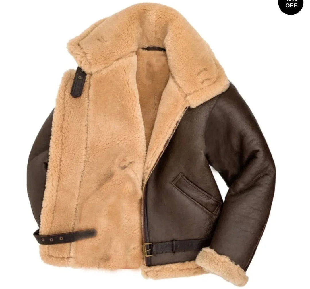 Luxury Sheepskin B3 Pilot Jacket – Men’s Aviator Flight Jacket