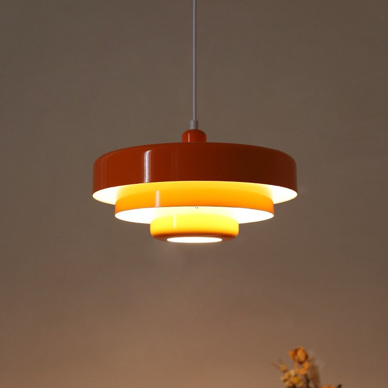 Retro Danish Style Orange Pendant Light