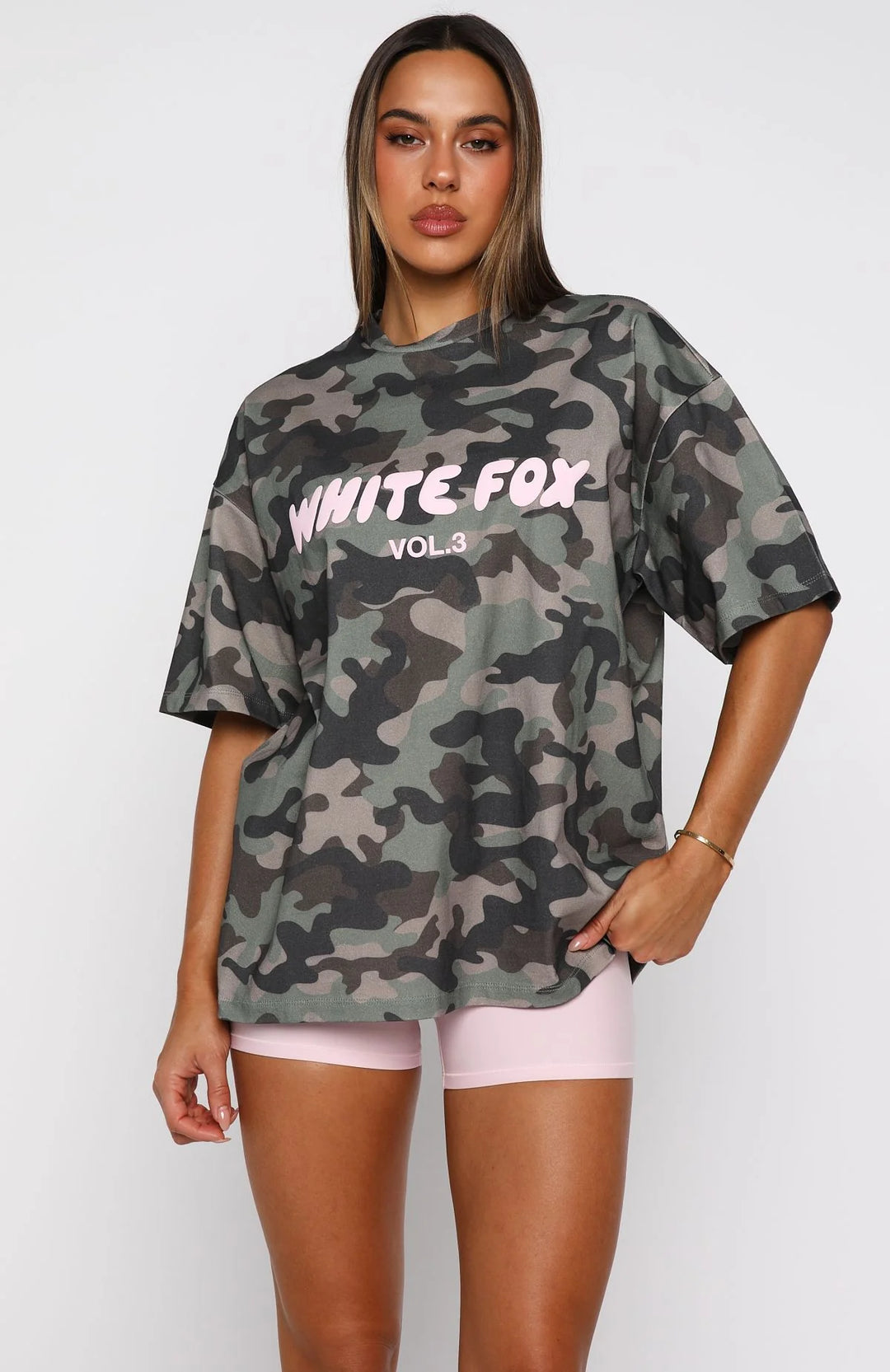 White Fox - Oversized Printed Tee