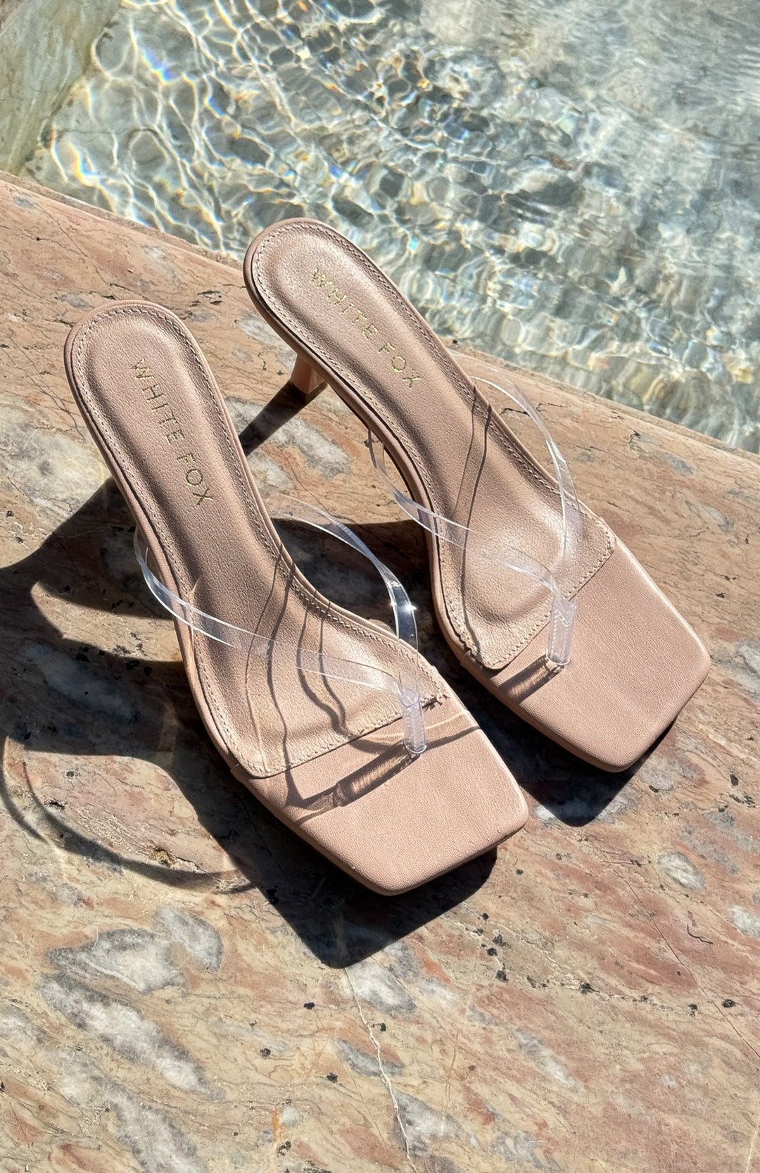 White Fox - Modern Strappy Square Sandals