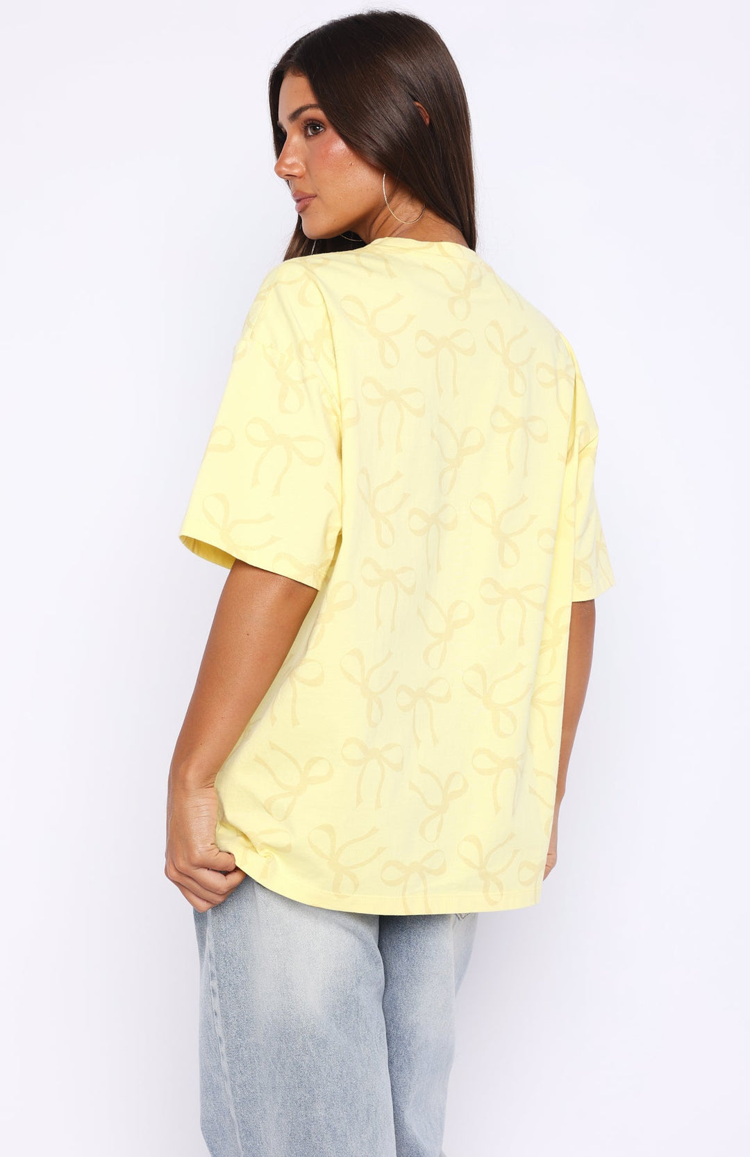 White Fox - Oversized Tee Lemon Bow